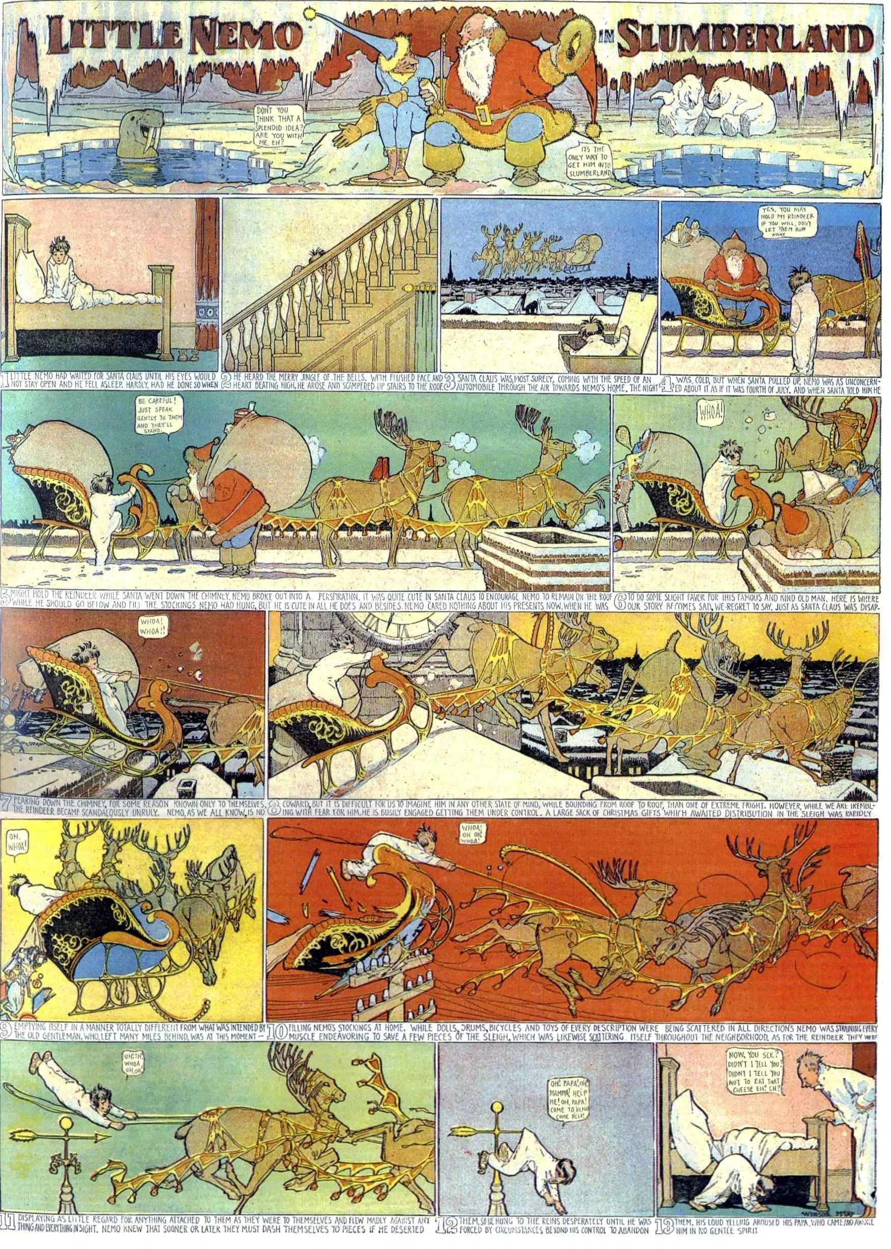 Santa’s Reindeer, Panel 1, left
