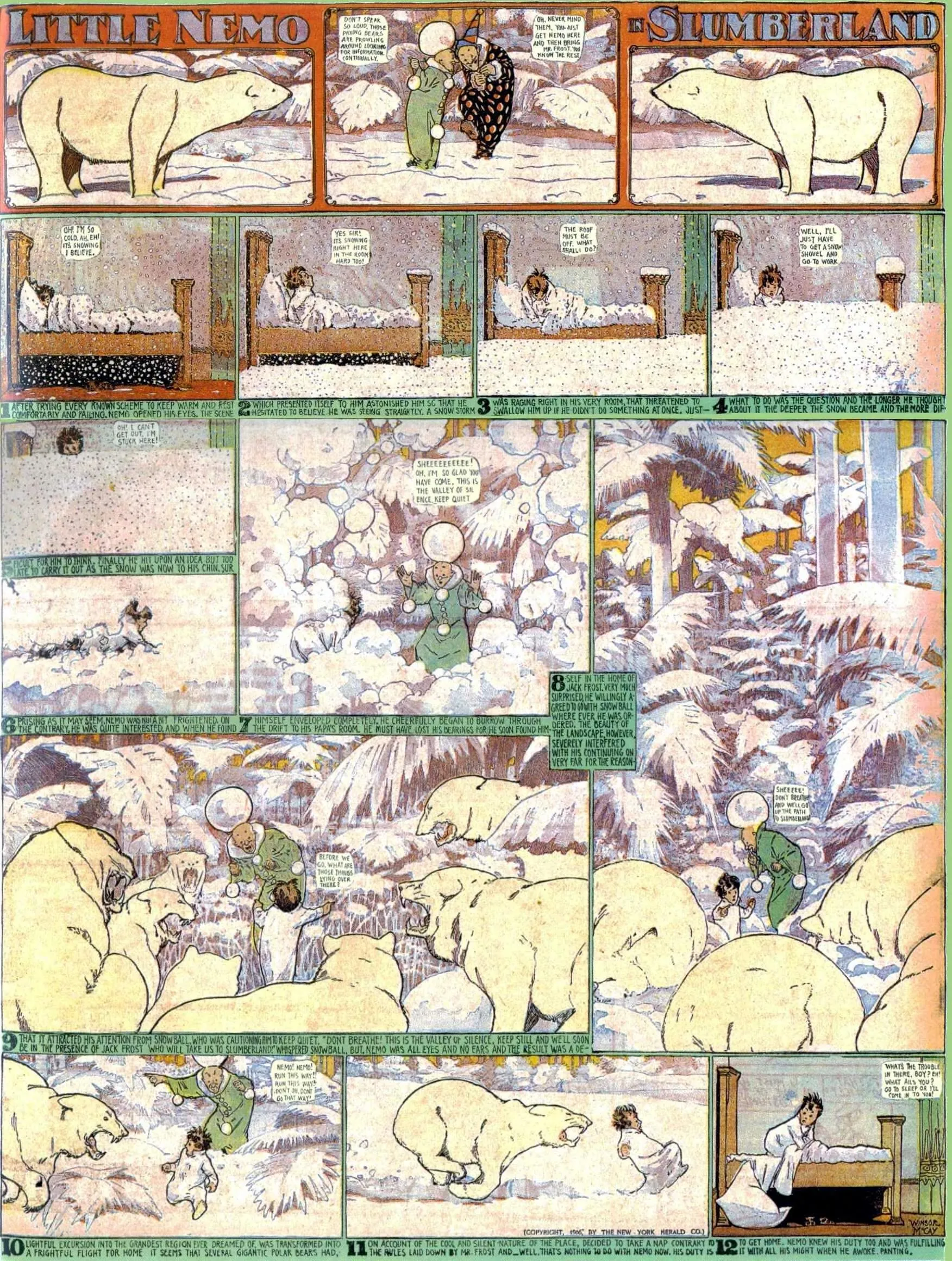 Snow in His Room, Panel 1